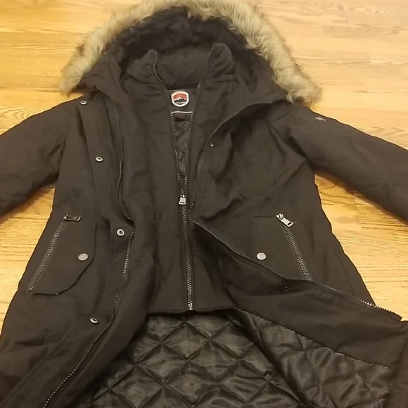 Madison Black Ski Jacket with Faux Fur Hood - Picture 11 of 15